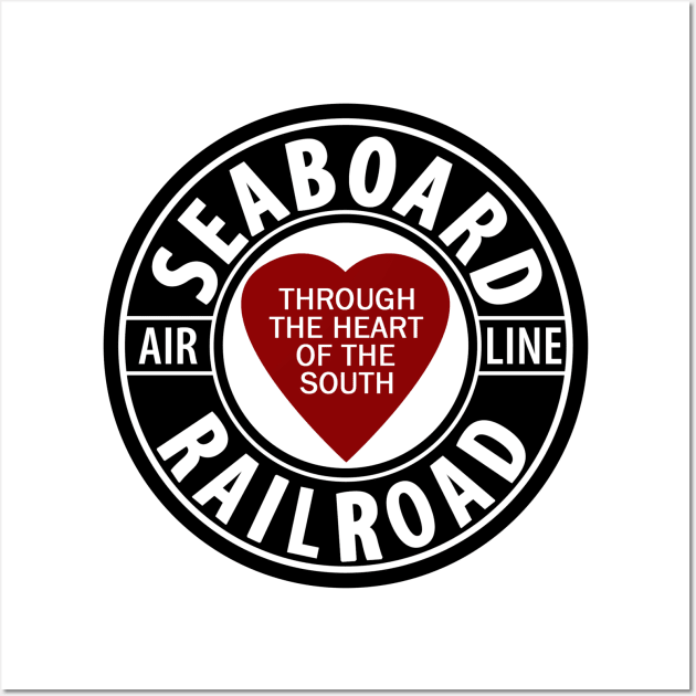 Vintage Seaboard Air Line Railroad Wall Art by Railway Tees For All